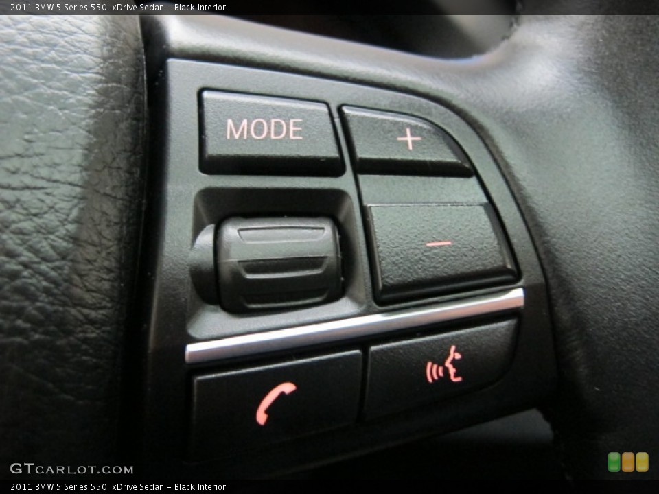 Black Interior Controls for the 2011 BMW 5 Series 550i xDrive Sedan #74242679