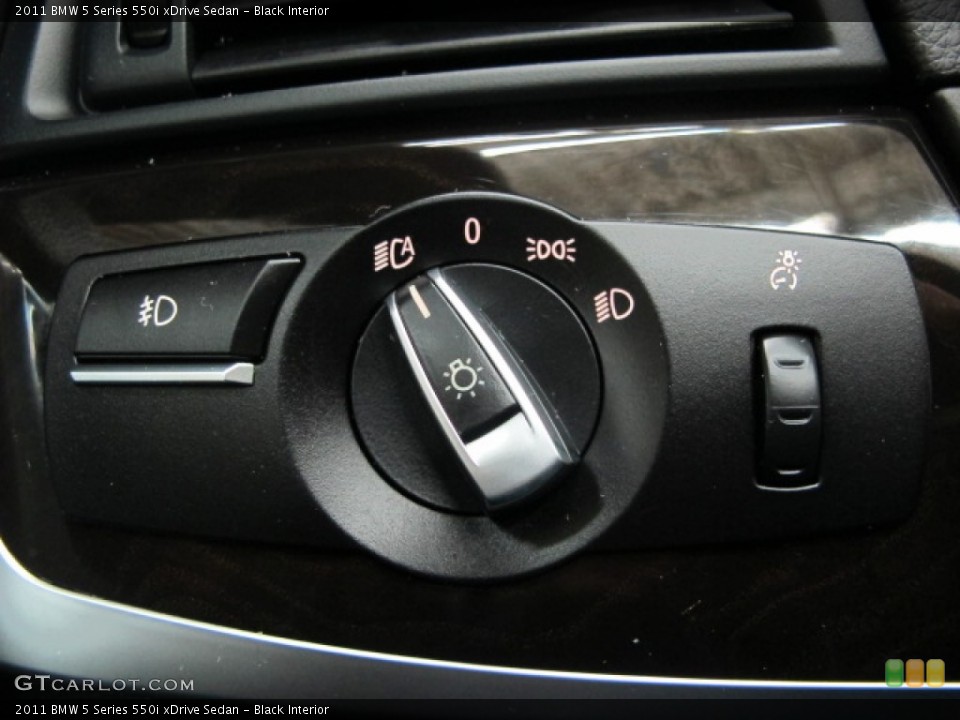 Black Interior Controls for the 2011 BMW 5 Series 550i xDrive Sedan #74242718
