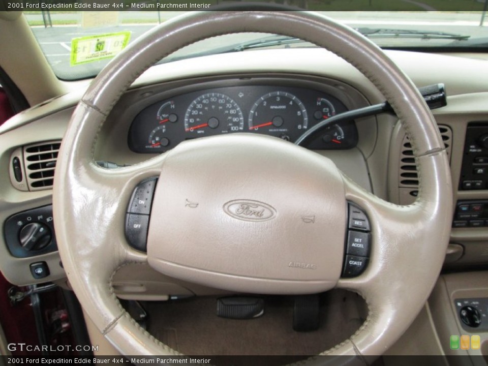 Medium Parchment Interior Steering Wheel for the 2001 Ford Expedition Eddie Bauer 4x4 #74243438