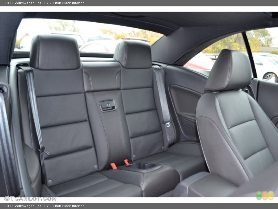 Titan Black Interior Rear Seat for the 2013 Volkswagen Eos Lux #74244181