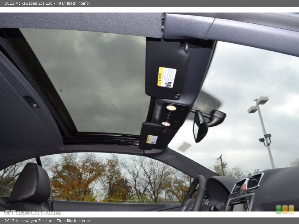 Titan Black Interior Sunroof for the 2013 Volkswagen Eos Lux #74244210