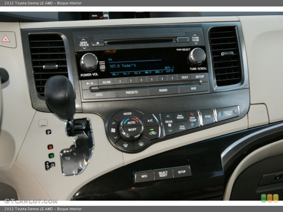 Bisque Interior Controls for the 2013 Toyota Sienna LE AWD #74245300