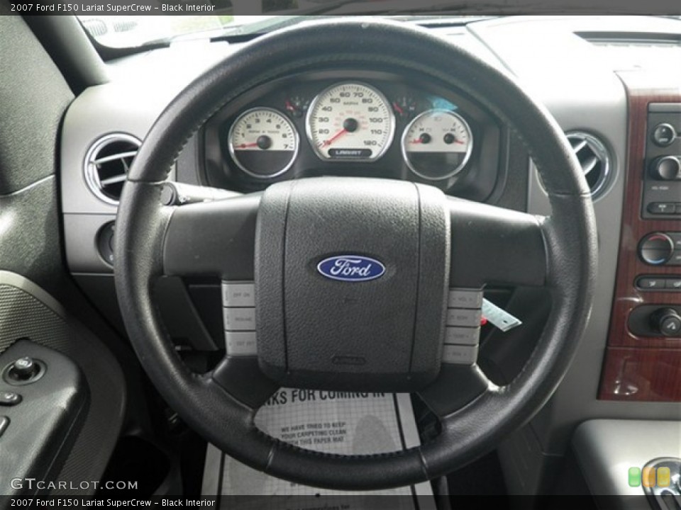 Black Interior Steering Wheel for the 2007 Ford F150 Lariat SuperCrew #74250118