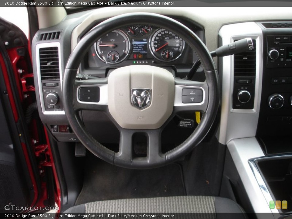 Dark Slate/Medium Graystone Interior Steering Wheel for the 2010 Dodge Ram 3500 Big Horn Edition Mega Cab 4x4 #74251026