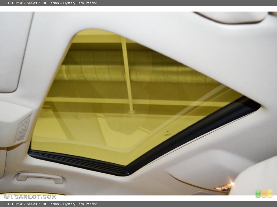 Oyster/Black Interior Sunroof for the 2011 BMW 7 Series 750Li Sedan #74251441