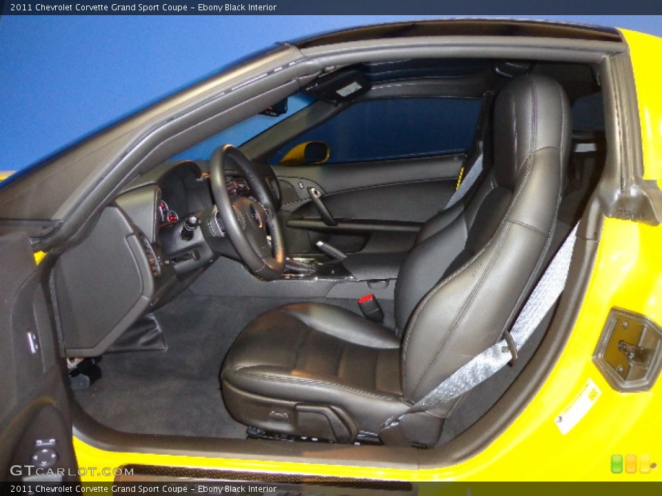 Ebony Black Interior Photo for the 2011 Chevrolet Corvette Grand Sport Coupe #74254381