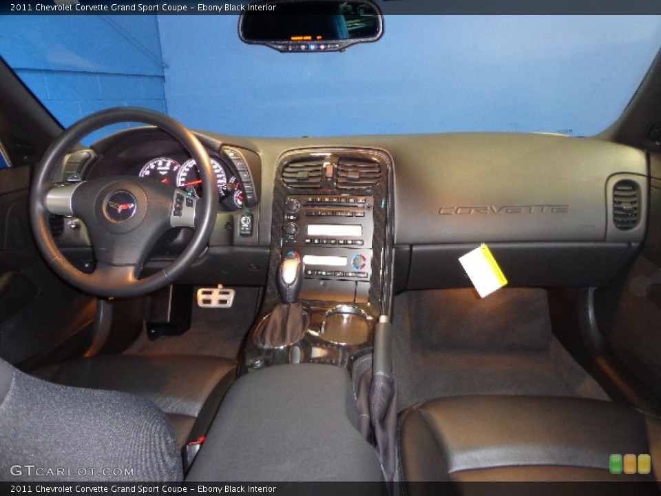 Ebony Black Interior Dashboard for the 2011 Chevrolet Corvette Grand Sport Coupe #74254387