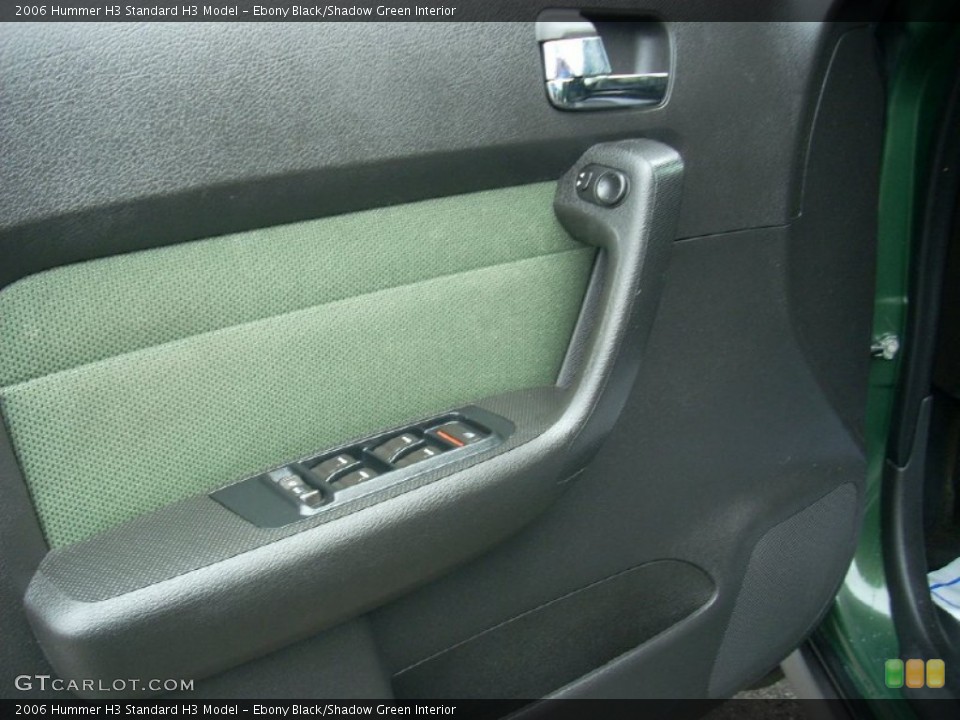 Ebony Black/Shadow Green Interior Door Panel for the 2006 Hummer H3  #74257357