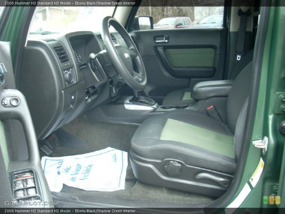 Ebony Black/Shadow Green Interior Photo for the 2006 Hummer H3  #74257388