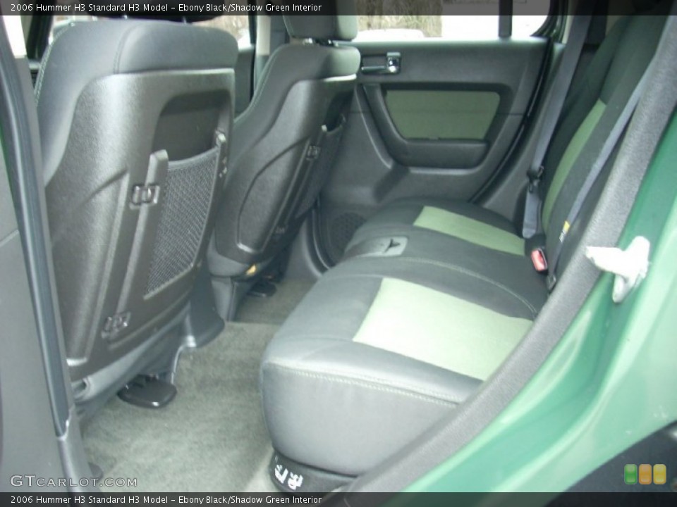 Ebony Black/Shadow Green Interior Rear Seat for the 2006 Hummer H3  #74257498