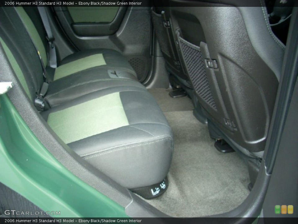 Ebony Black/Shadow Green Interior Rear Seat for the 2006 Hummer H3  #74257612