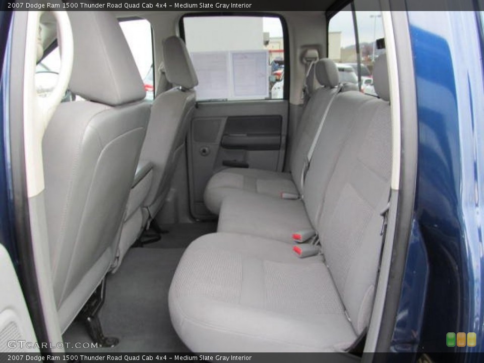 Medium Slate Gray Interior Rear Seat for the 2007 Dodge Ram 1500 Thunder Road Quad Cab 4x4 #74263165