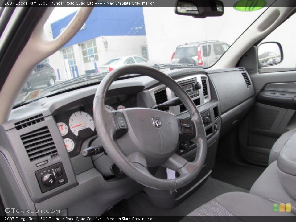 Medium Slate Gray Interior Dashboard for the 2007 Dodge Ram 1500 Thunder Road Quad Cab 4x4 #74263214