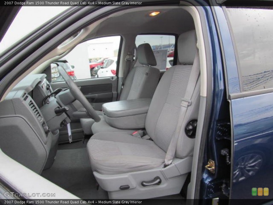 Medium Slate Gray Interior Front Seat for the 2007 Dodge Ram 1500 Thunder Road Quad Cab 4x4 #74263237