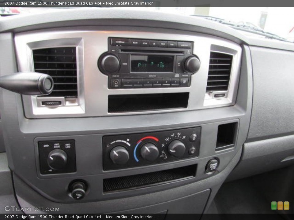 Medium Slate Gray Interior Controls for the 2007 Dodge Ram 1500 Thunder Road Quad Cab 4x4 #74263276
