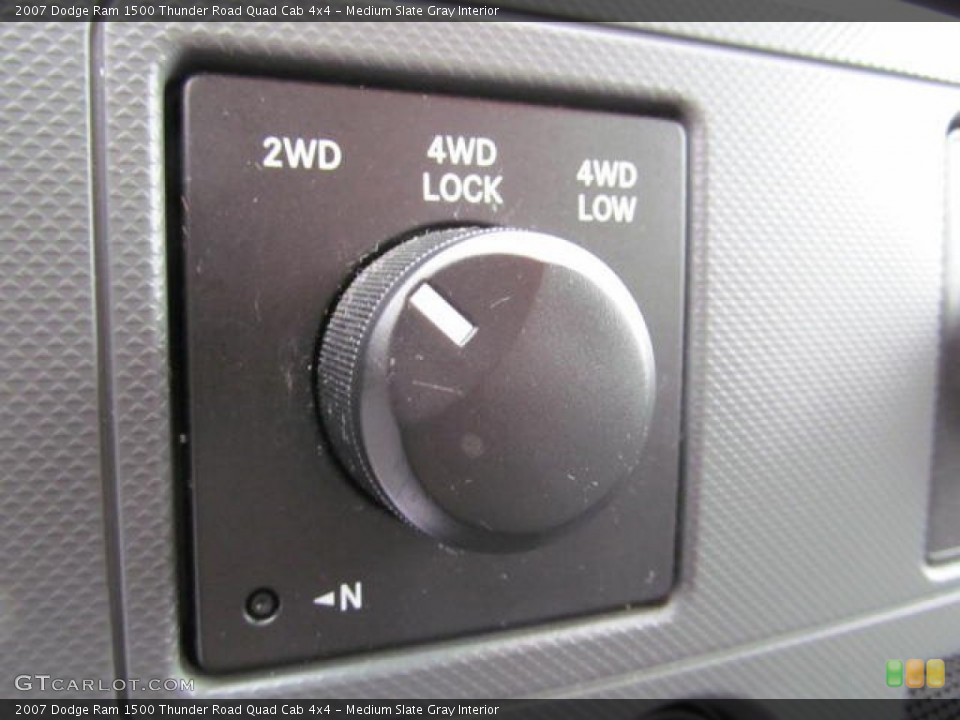 Medium Slate Gray Interior Controls for the 2007 Dodge Ram 1500 Thunder Road Quad Cab 4x4 #74263330