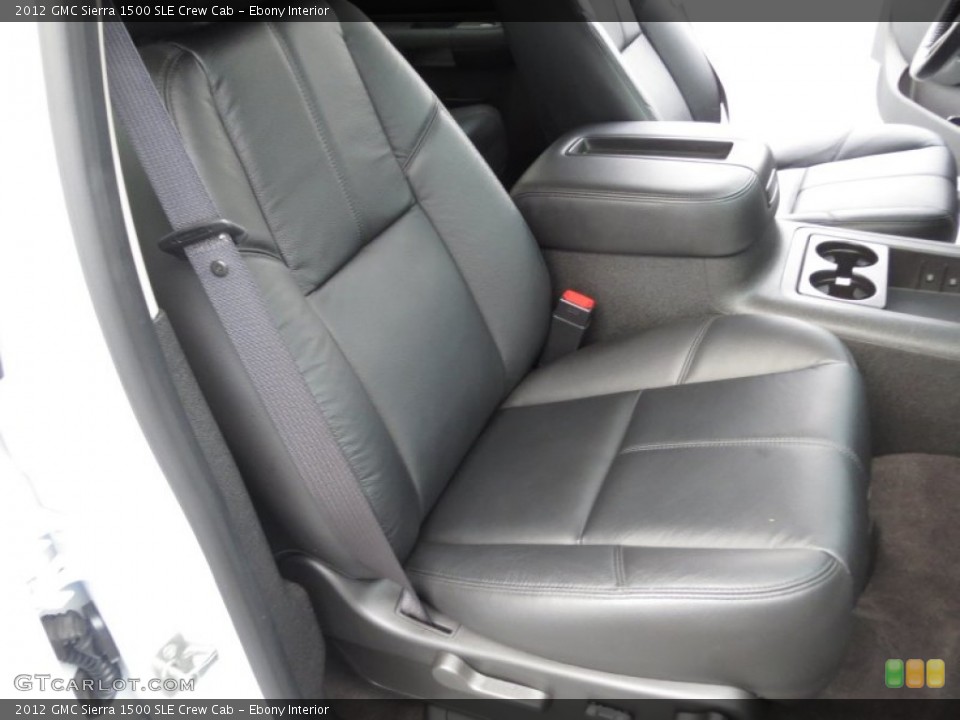 Ebony Interior Front Seat for the 2012 GMC Sierra 1500 SLE Crew Cab #74264866