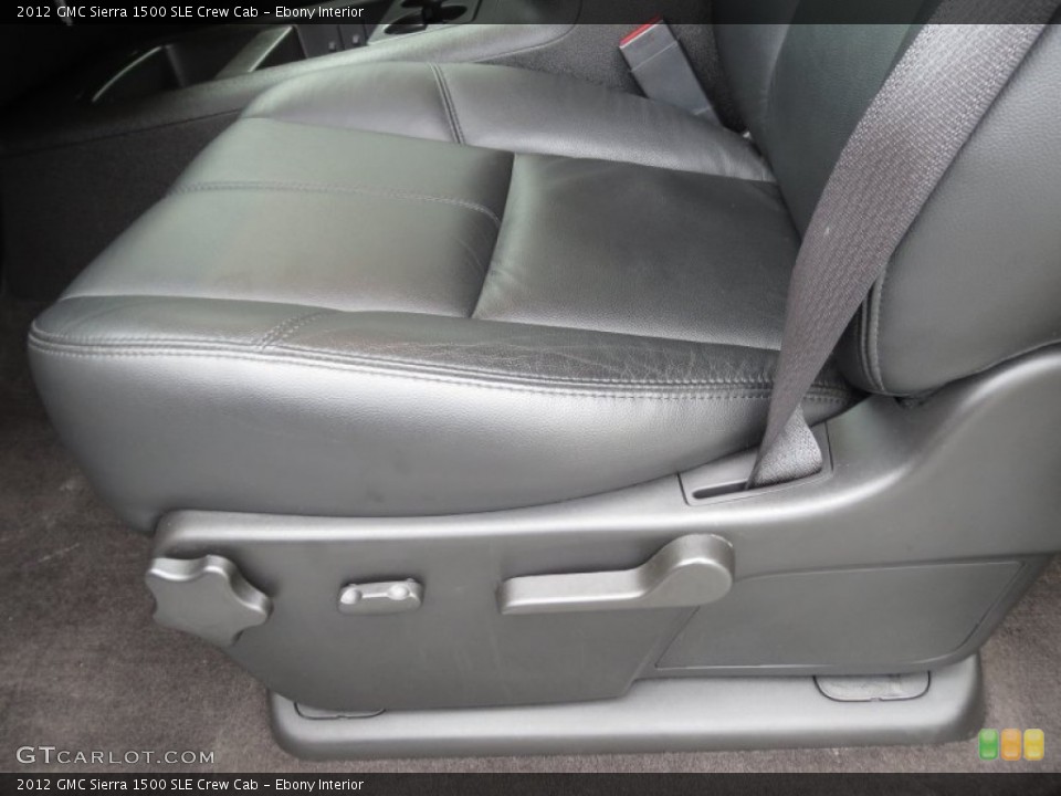 Ebony Interior Front Seat for the 2012 GMC Sierra 1500 SLE Crew Cab #74265037