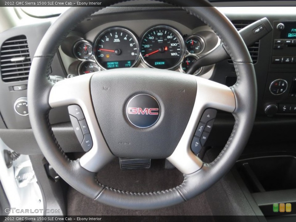 Ebony Interior Steering Wheel for the 2012 GMC Sierra 1500 SLE Crew Cab #74265133