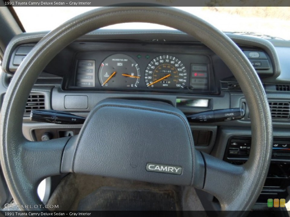 Gray Interior Steering Wheel for the 1991 Toyota Camry Deluxe Sedan #74265829