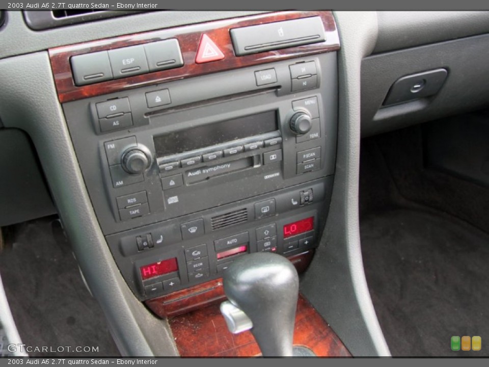 Ebony Interior Controls for the 2003 Audi A6 2.7T quattro Sedan #74271136