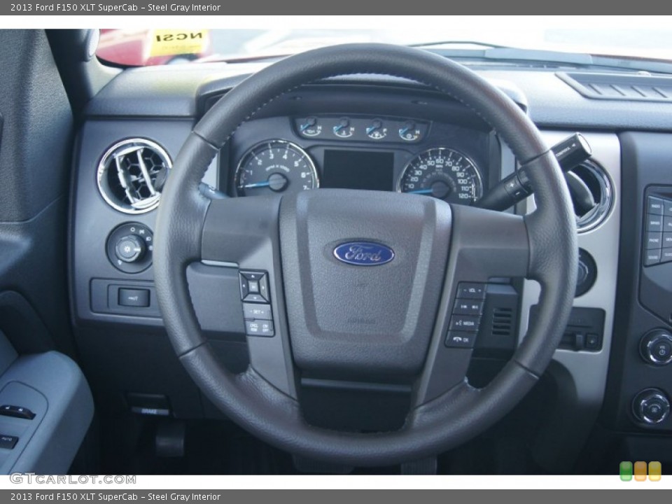 Steel Gray Interior Steering Wheel for the 2013 Ford F150 XLT SuperCab #74271156