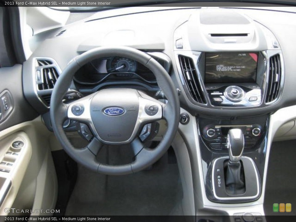 Medium Light Stone Interior Dashboard for the 2013 Ford C-Max Hybrid SEL #74271215