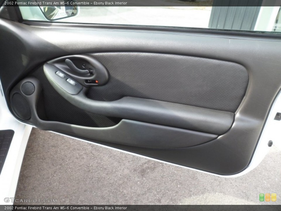 Ebony Black Interior Door Panel for the 2002 Pontiac Firebird Trans Am WS-6 Convertible #74271892