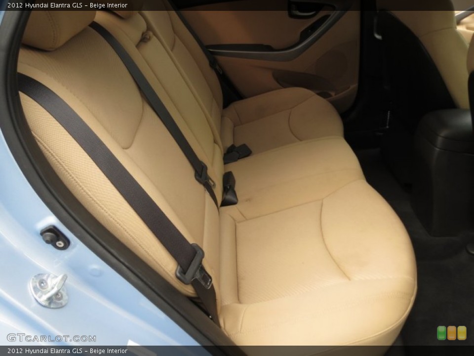 Beige Interior Rear Seat for the 2012 Hyundai Elantra GLS #74275306