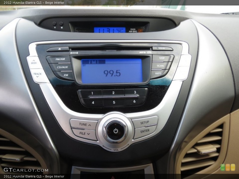 Beige Interior Controls for the 2012 Hyundai Elantra GLS #74275492