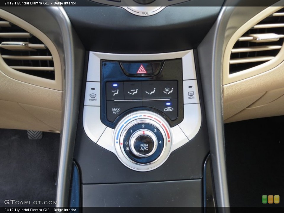Beige Interior Controls for the 2012 Hyundai Elantra GLS #74275515