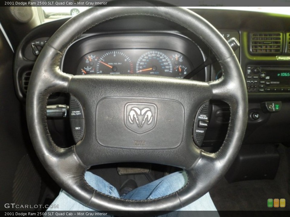 Mist Gray Interior Steering Wheel for the 2001 Dodge Ram 2500 SLT Quad Cab #74275822