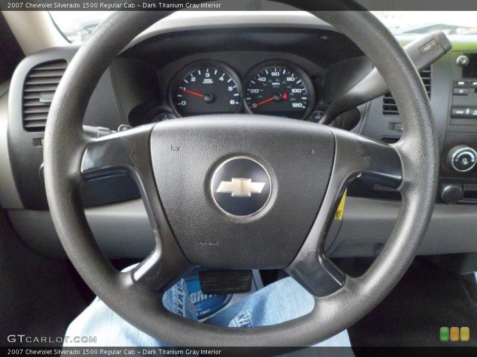 Dark Titanium Gray Interior Steering Wheel for the 2007 Chevrolet Silverado 1500 Regular Cab #74276305