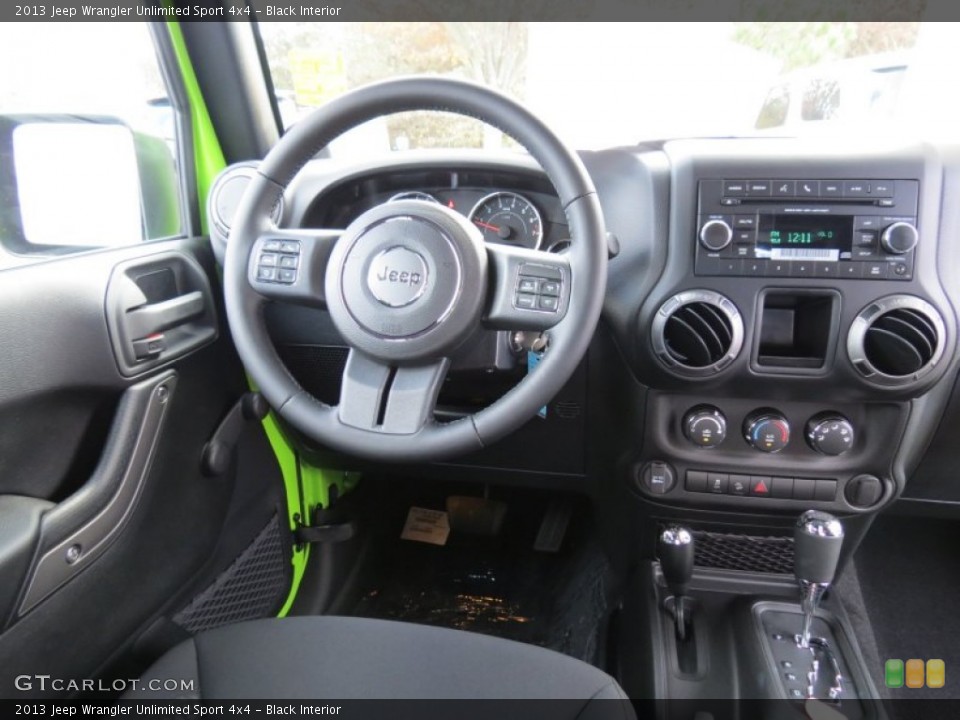 Black Interior Dashboard for the 2013 Jeep Wrangler Unlimited Sport 4x4 #74276379