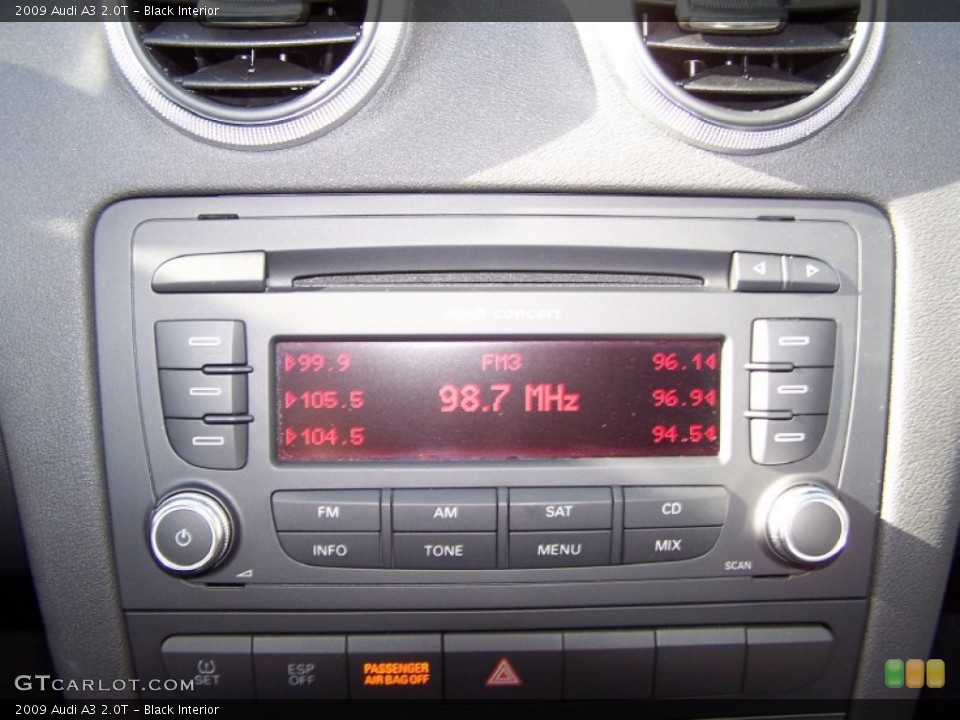 Black Interior Audio System for the 2009 Audi A3 2.0T #74282651