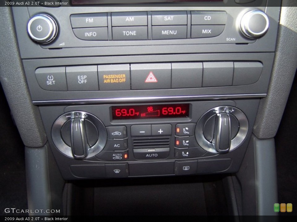 Black Interior Controls for the 2009 Audi A3 2.0T #74282674