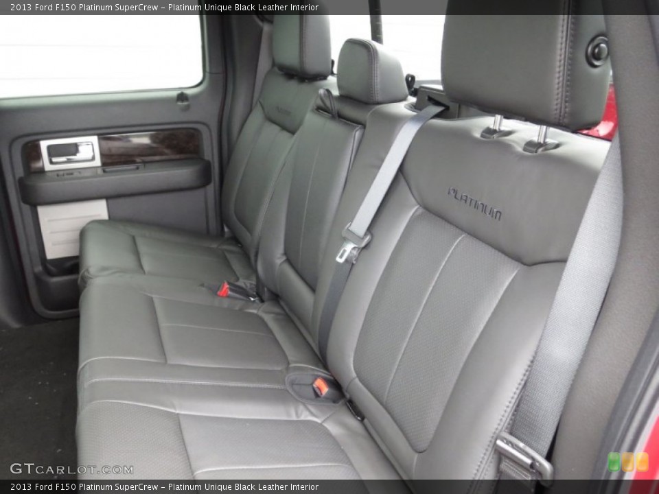 Platinum Unique Black Leather Interior Rear Seat for the 2013 Ford F150 Platinum SuperCrew #74282680