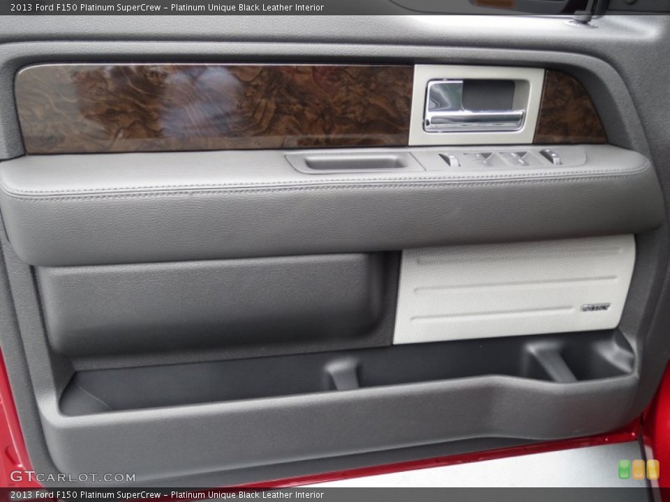 Platinum Unique Black Leather Interior Door Panel for the 2013 Ford F150 Platinum SuperCrew #74282701