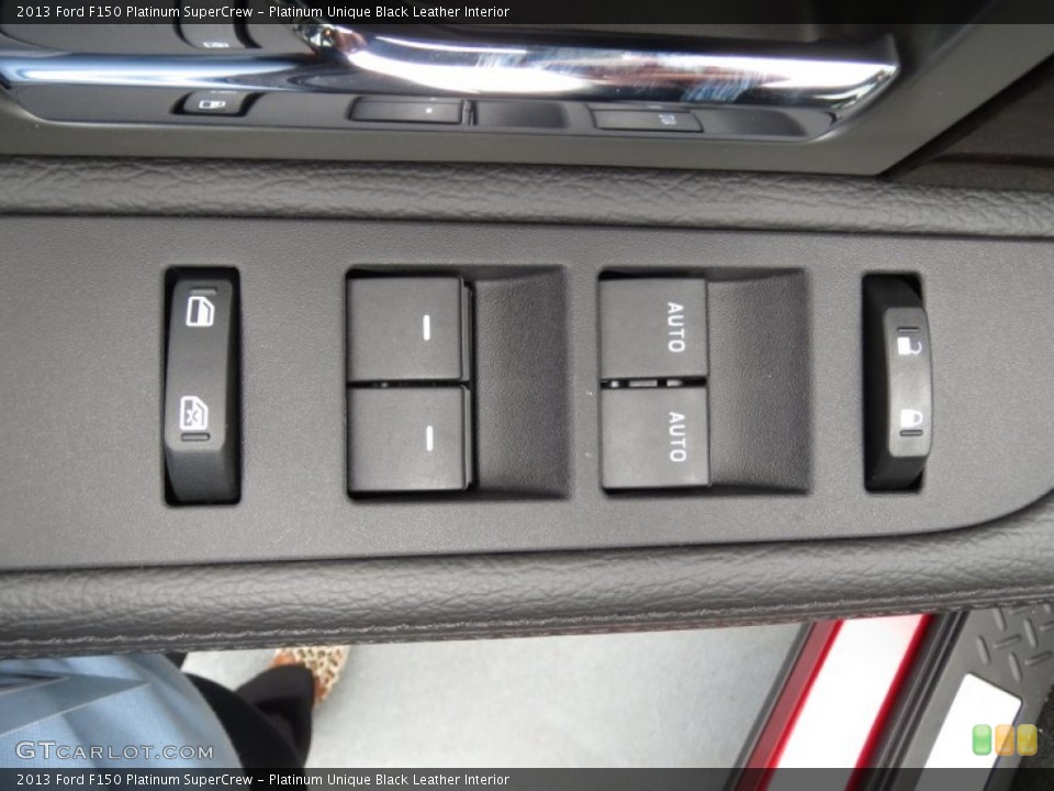Platinum Unique Black Leather Interior Controls for the 2013 Ford F150 Platinum SuperCrew #74282725