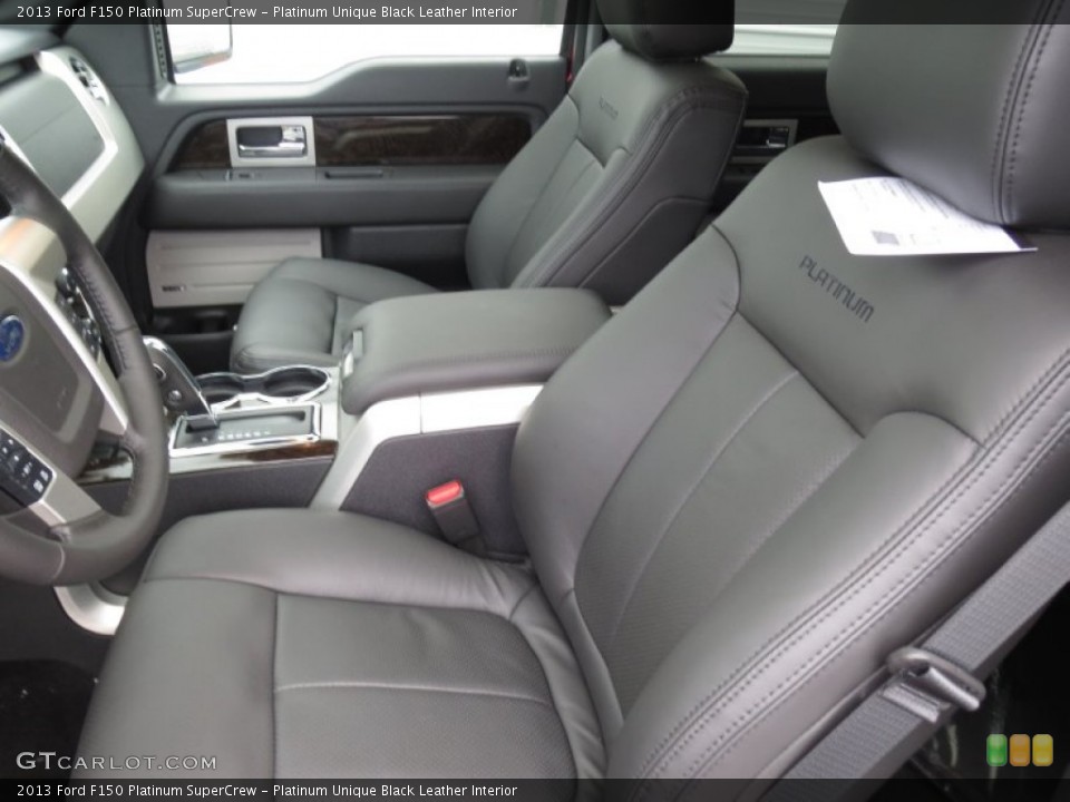 Platinum Unique Black Leather Interior Front Seat for the 2013 Ford F150 Platinum SuperCrew #74282745