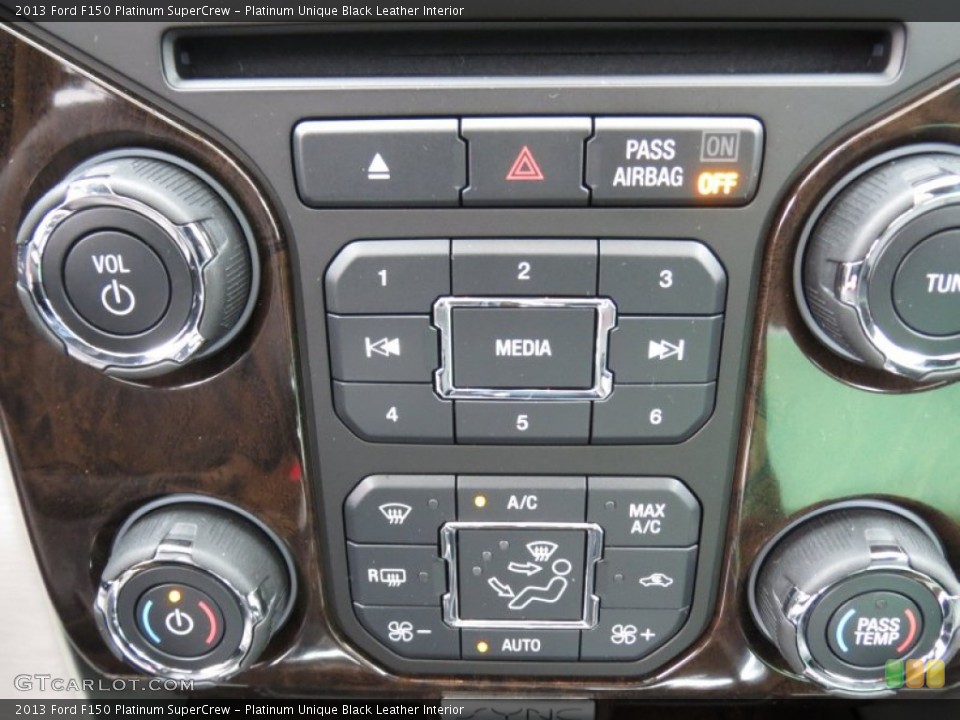 Platinum Unique Black Leather Interior Controls for the 2013 Ford F150 Platinum SuperCrew #74282887