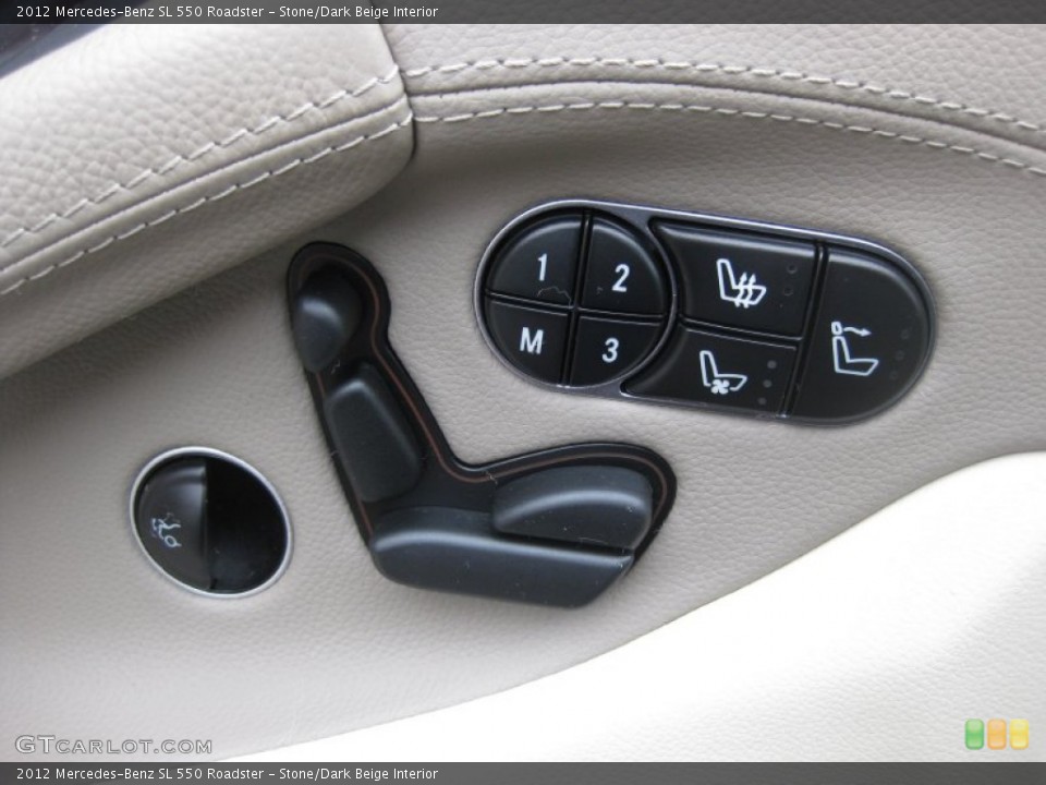Stone/Dark Beige Interior Controls for the 2012 Mercedes-Benz SL 550 Roadster #74283170