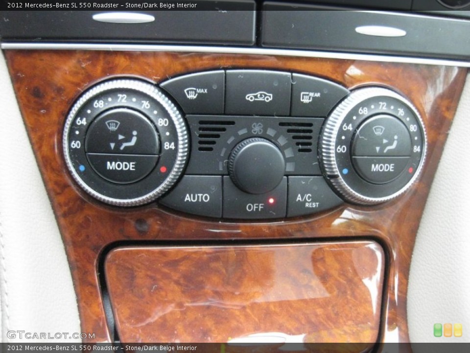 Stone/Dark Beige Interior Controls for the 2012 Mercedes-Benz SL 550 Roadster #74283312