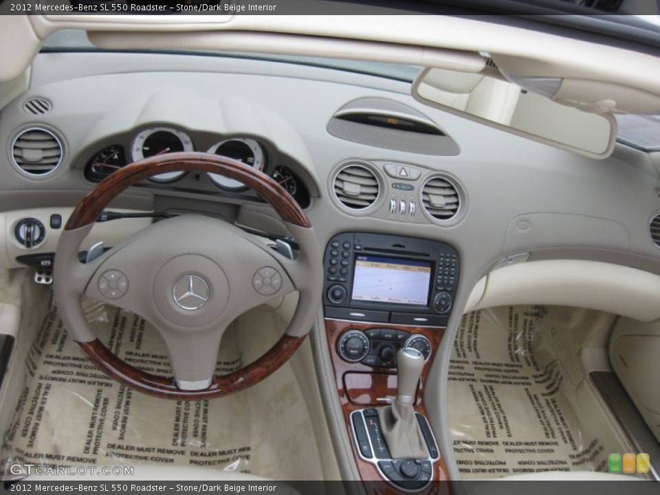 Stone/Dark Beige Interior Dashboard for the 2012 Mercedes-Benz SL 550 Roadster #74283481