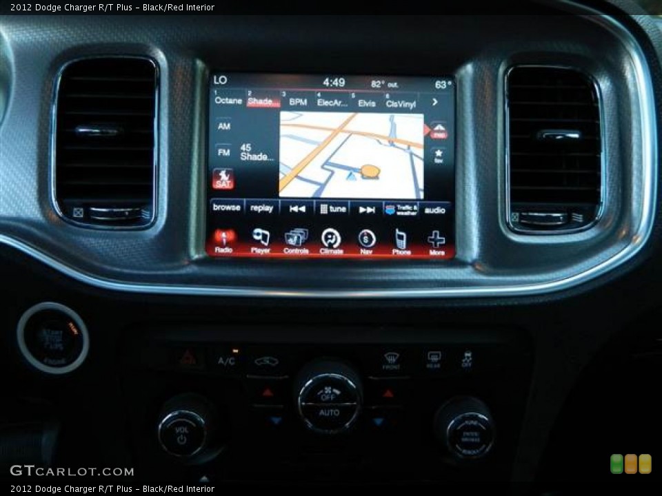 Black/Red Interior Navigation for the 2012 Dodge Charger R/T Plus #74286591