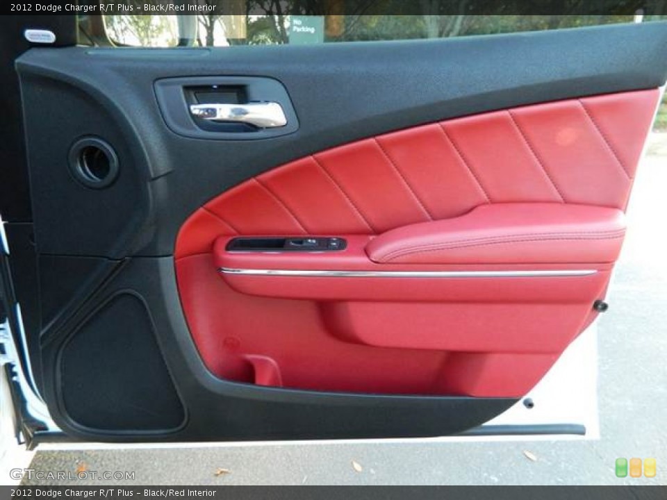 Black/Red Interior Door Panel for the 2012 Dodge Charger R/T Plus #74286878