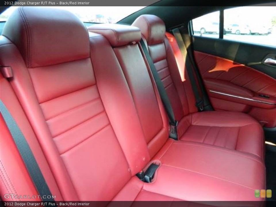 Black/Red Interior Rear Seat for the 2012 Dodge Charger R/T Plus #74286922