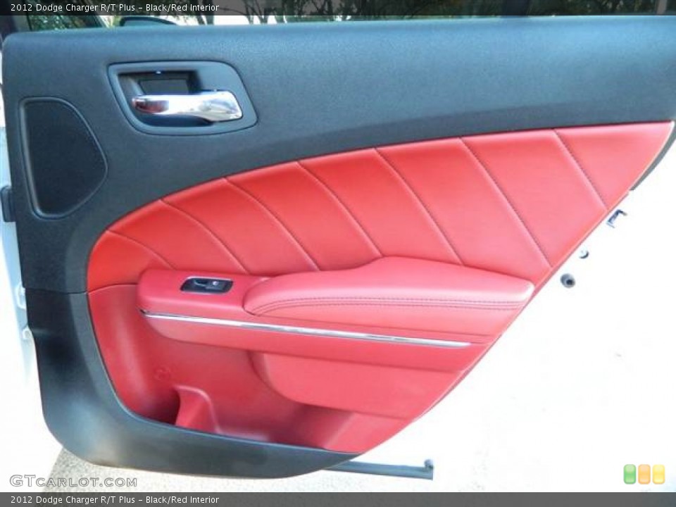 Black/Red Interior Door Panel for the 2012 Dodge Charger R/T Plus #74286940