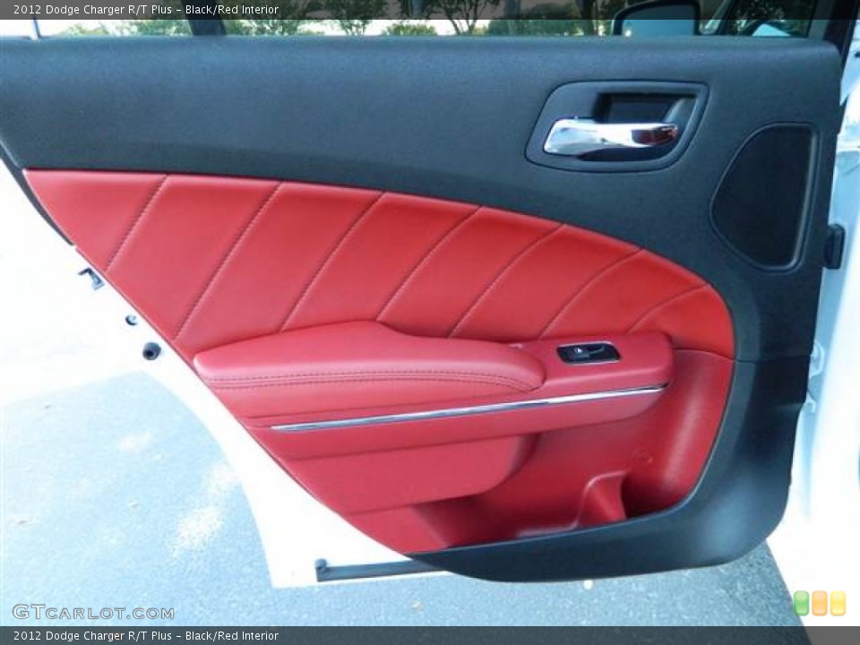 Black/Red Interior Door Panel for the 2012 Dodge Charger R/T Plus #74287012