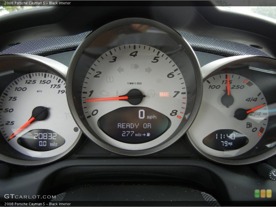 Black Interior Gauges for the 2008 Porsche Cayman S #74288823